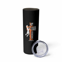 Funny Basketball Christian Skinny Tumbler I Can Do All Things Through Christ Who Strengthens Me