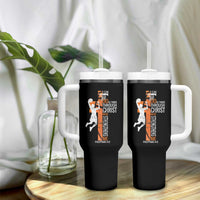 Funny Basketball Christian Tumbler With Handle I Can Do All Things Through Christ Who Strengthens Me