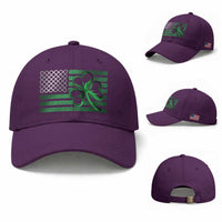 Funny Irish Americans Baseball Cap Shamrock Celtic Knot American Flag St Patrick's Day