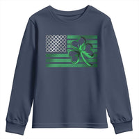 Funny Irish Americans Youth Sweatshirt Shamrock Celtic Knot American Flag St Patrick's Day