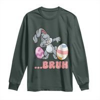 Funny Bruh Dab Rabbit Eggs Easter Day Long Sleeve Shirt