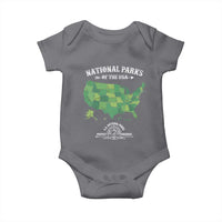 Protect And Preserve National Parks Baby Onesie ESTD 1872 Vintage Forest American Map
