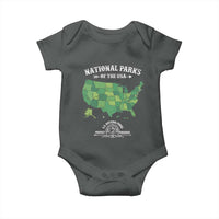 Protect And Preserve National Parks Baby Onesie ESTD 1872 Vintage Forest American Map