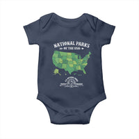 Protect And Preserve National Parks Baby Onesie ESTD 1872 Vintage Forest American Map
