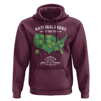 Protect And Preserve National Parks Hoodie ESTD 1872 Vintage Forest American Map