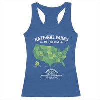 Protect And Preserve National Parks Racerback Tank Top ESTD 1872 Vintage Forest American Map