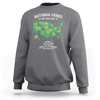 Protect And Preserve National Parks Sweatshirt ESTD 1872 Vintage Forest American Map