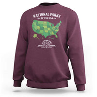 Protect And Preserve National Parks Sweatshirt ESTD 1872 Vintage Forest American Map