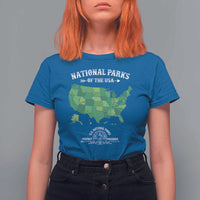 Protect And Preserve National Parks T Shirt For Women ESTD 1872 Vintage Forest American Map