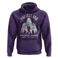 Funny Protect Our National Parks Bigfoot Hoodie Parks Not Profit American Flag