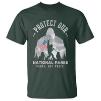 Funny Protect Our National Parks Bigfoot T Shirt Parks Not Profit American Flag