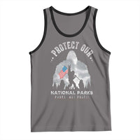 Funny Protect Our National Parks Bigfoot Tank Top Parks Not Profit American Flag