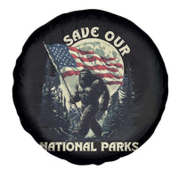 Save Our National Parks Bigfoot Spare Tire Cover Vintage American Flag