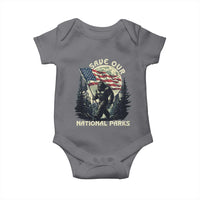 Save Our National Parks Bigfoot Baby Onesie Vintage American Flag