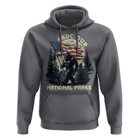 Save Our National Parks Bigfoot Hoodie Vintage American Flag