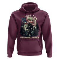Save Our National Parks Bigfoot Hoodie Vintage American Flag