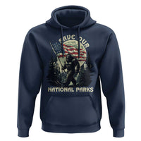 Save Our National Parks Bigfoot Hoodie Vintage American Flag