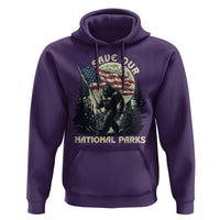 Save Our National Parks Bigfoot Hoodie Vintage American Flag