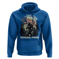 Save Our National Parks Bigfoot Hoodie Vintage American Flag