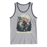 Save Our National Parks Bigfoot Tank Top Vintage American Flag