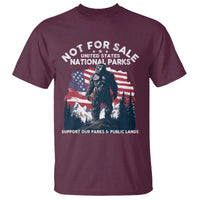 Not For Sale National Parks Bigfoot T Shirt Support Our Parks And Public Lands