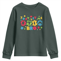 Funny Just Let Me Stim Bro Youth Sweatshirt Autism Awareness Puzzle