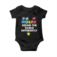 Autism Seeing The World Differently Baby Onesie Autistic Autism Awareness Puzzle