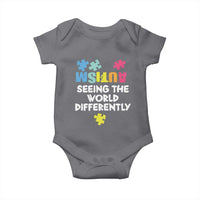 Autism Seeing The World Differently Baby Onesie Autistic Autism Awareness Puzzle