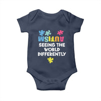 Autism Seeing The World Differently Baby Onesie Autistic Autism Awareness Puzzle