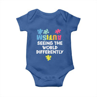 Autism Seeing The World Differently Baby Onesie Autistic Autism Awareness Puzzle
