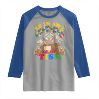 Funny Autism Awareness Raglan Shirt Be In Awe Of My 'Tism Autistic Raccoon Opossum Skunk