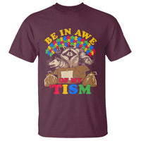 Funny Autism Awareness T Shirt Be In Awe Of My 'Tism Autistic Raccoon Opossum Skunk