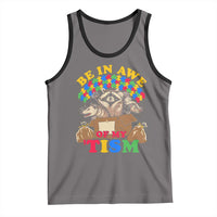 Funny Autism Awareness Tank Top Be In Awe Of My 'Tism Autistic Raccoon Opossum Skunk