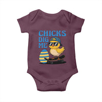 Funny Easter Day Chicks Dig Me Baby Onesie Cool Chicken