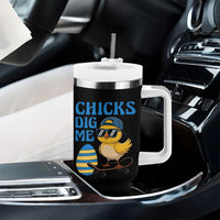 Funny Easter Day Chicks Dig Me Tumbler With Handle Cool Chicken