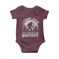 I Found Jesus Still Looking For Bigfoot Baby Onesie Funny Christian Sasquatch Forest