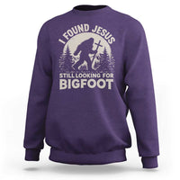I Found Jesus Still Looking For Bigfoot Sweatshirt Funny Christian Sasquatch Forest