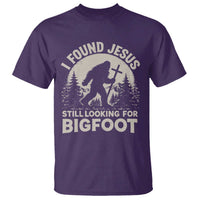 I Found Jesus Still Looking For Bigfoot T Shirt Funny Christian Sasquatch Forest