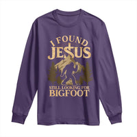 I Found Jesus Still Looking For Bigfoot Long Sleeve Shirt Funny Christian Sasquatch Vintage Mountain
