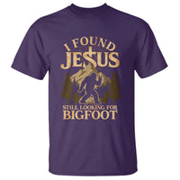 I Found Jesus Still Looking For Bigfoot T Shirt Funny Christian Sasquatch Vintage Mountain