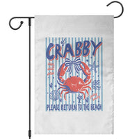 If Crabby Please Return To The Beach Garden Flag Funny Summer Girl