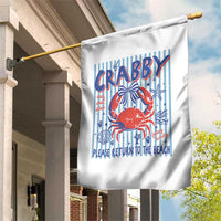 If Crabby Please Return To The Beach Garden Flag Funny Summer Girl