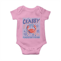 If Crabby Please Return To The Beach Baby Onesie Funny Summer Girl