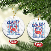 If Crabby Please Return To The Beach Ceramic Ornament Funny Summer Girl
