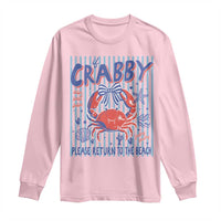 If Crabby Please Return To The Beach Long Sleeve Shirt Funny Summer Girl