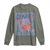 If Crabby Please Return To The Beach Long Sleeve Shirt Funny Summer Girl