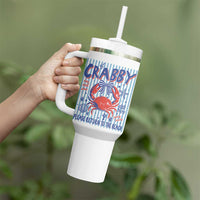 If Crabby Please Return To The Beach Tumbler With Handle Funny Summer Girl