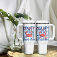 If Crabby Please Return To The Beach Tumbler With Handle Funny Summer Girl