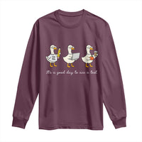 Silly Goose Test Day Long Sleeve Shirt It's A Good Day To Ace A Test Teacher Students