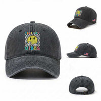Test Day 67 Meme Washed Cotton Baseball Cap You Got This Testing Teacher Retro Grooves